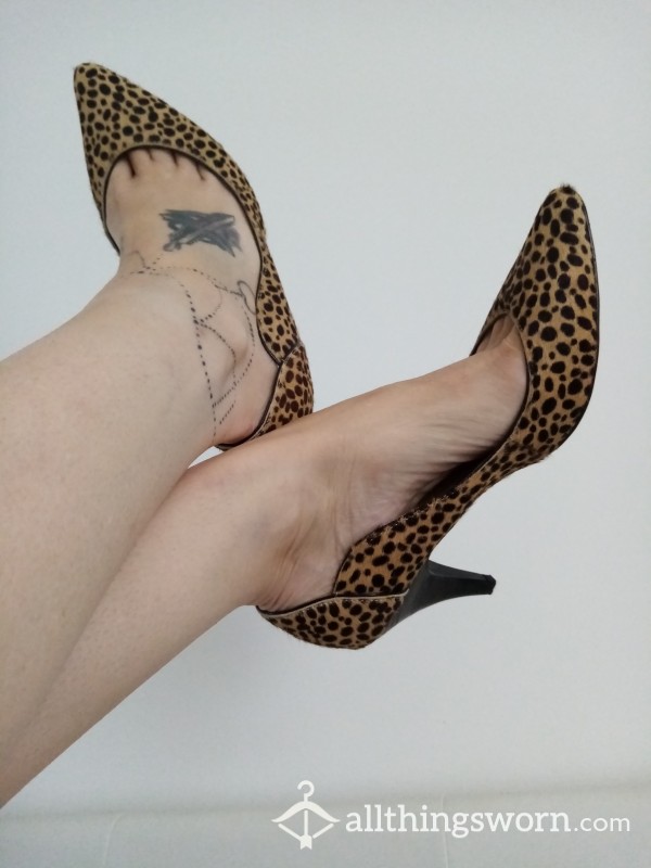 Milf, Worn, Leapord Print Heels