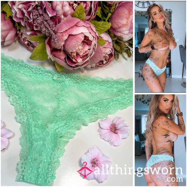 Mint Green Lace Brazilian Panties