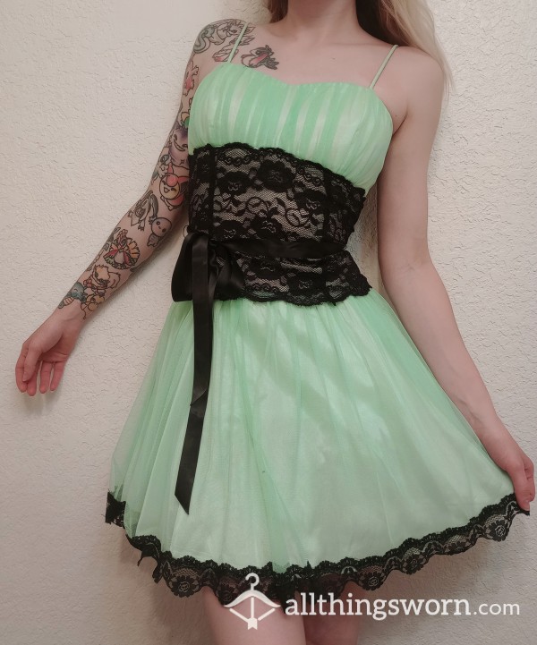 Mint Green Lace Dress