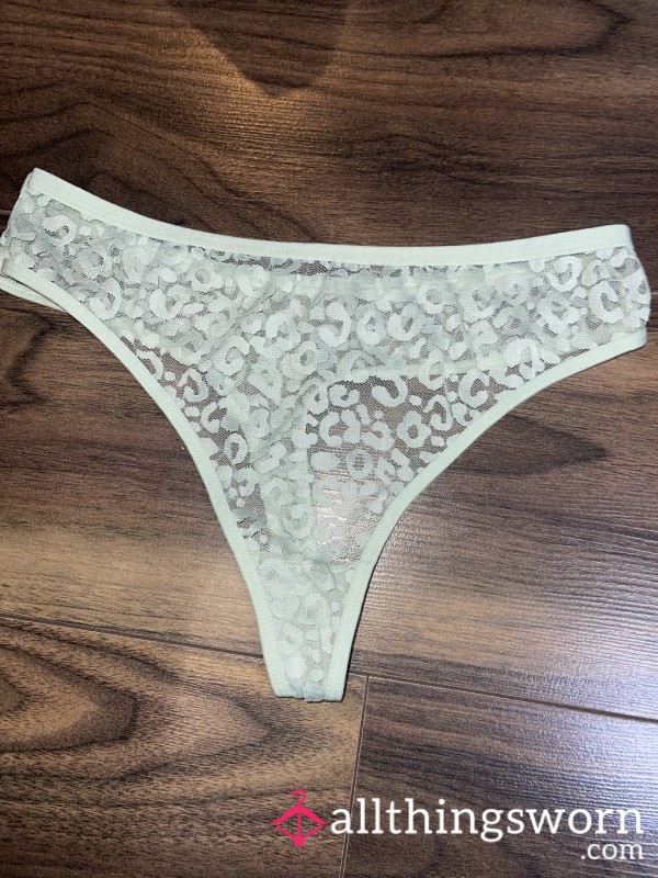 Mint Green S**y Lace Thong