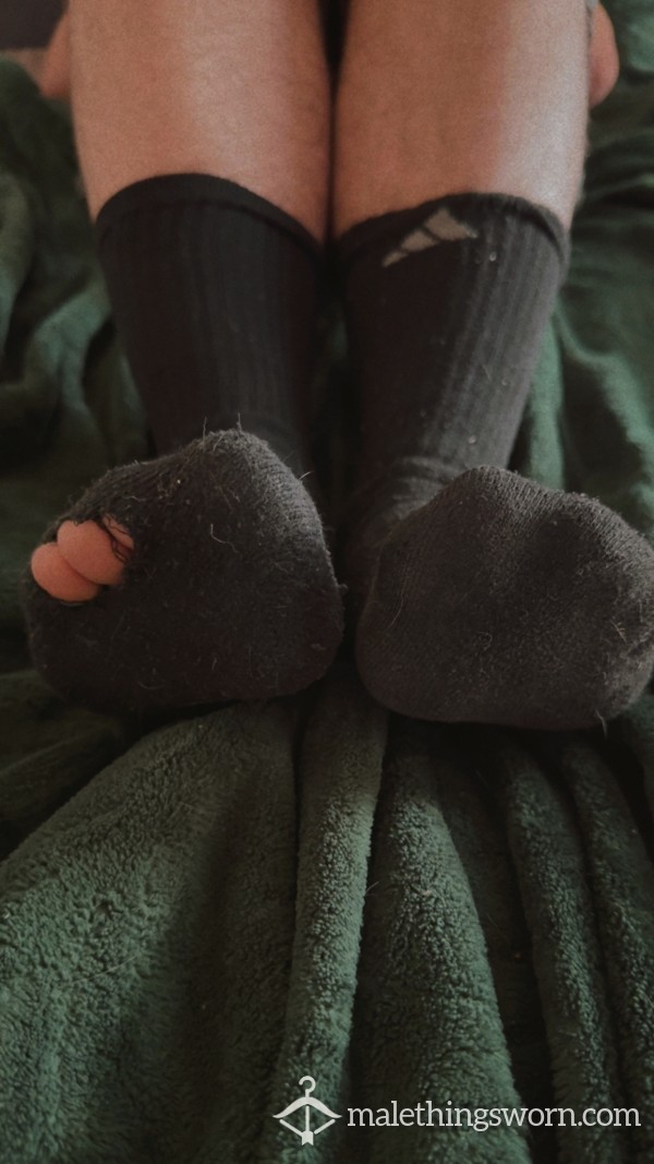 Mismatched Black Socks