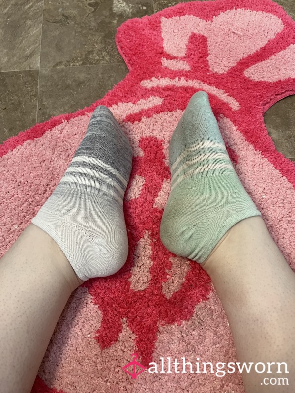 Mismatched Pastel Striped Socks – Well-Worn & Cozy