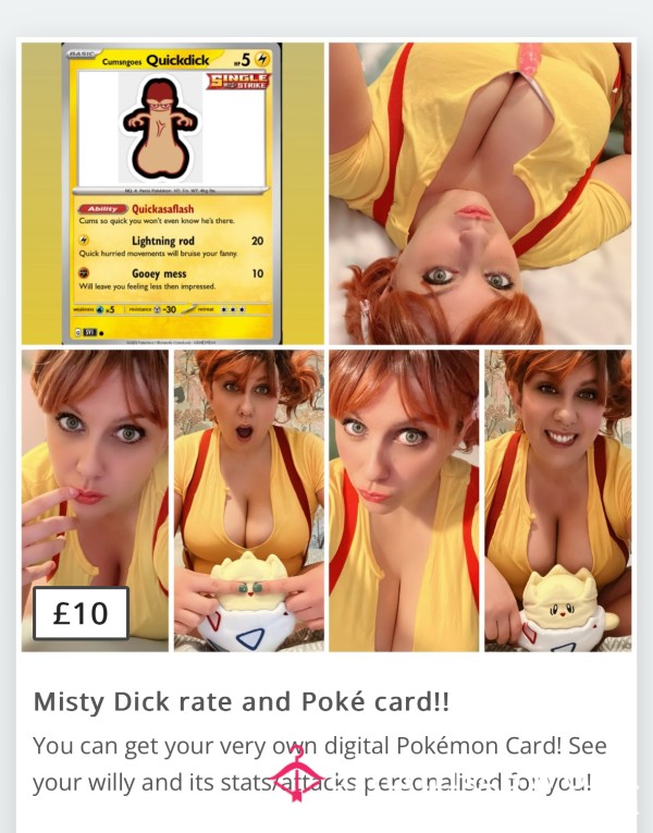 Misty D*ck Rate And Pokémon Card