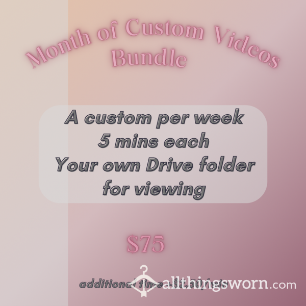 Month Of Customs Bundle