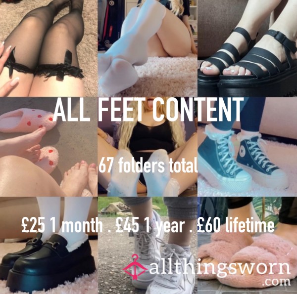 💾🩰G-Drive ♡ ALL 67 Folders Of My Feet Content ♡ Barefoot • Sweaty Socks • Nylons + Stockings • Dirty Feet • Heels • Platforms • Flats • Slippers • Foot Worship 🩰 💾