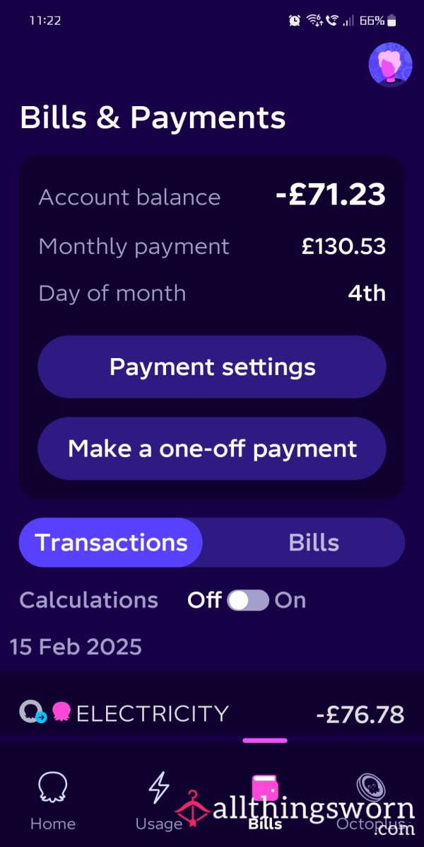 Monthly Bill Payer-Gas & Electric