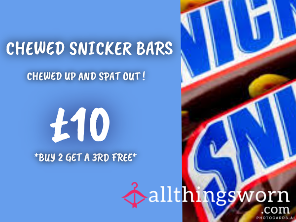 Mucky Chewed Up And Spat Out Snickers Bars For Sale.... Coated In Me!