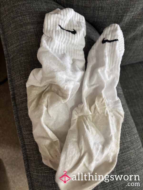 Mucky White Socks