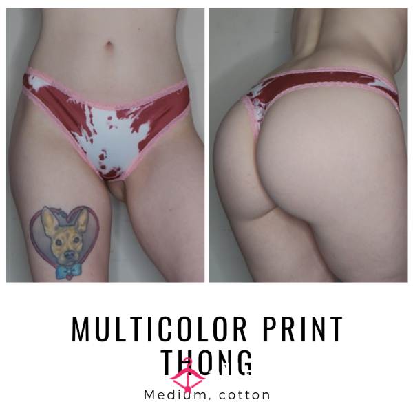 MULTICOLOR PRINT THONG