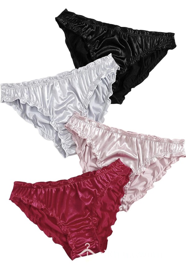 Multicolor Silk Full Back Panties