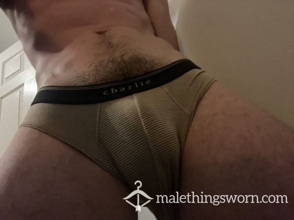 SOLD Musky And Ripe- Customized ** Nude Striped Briefs