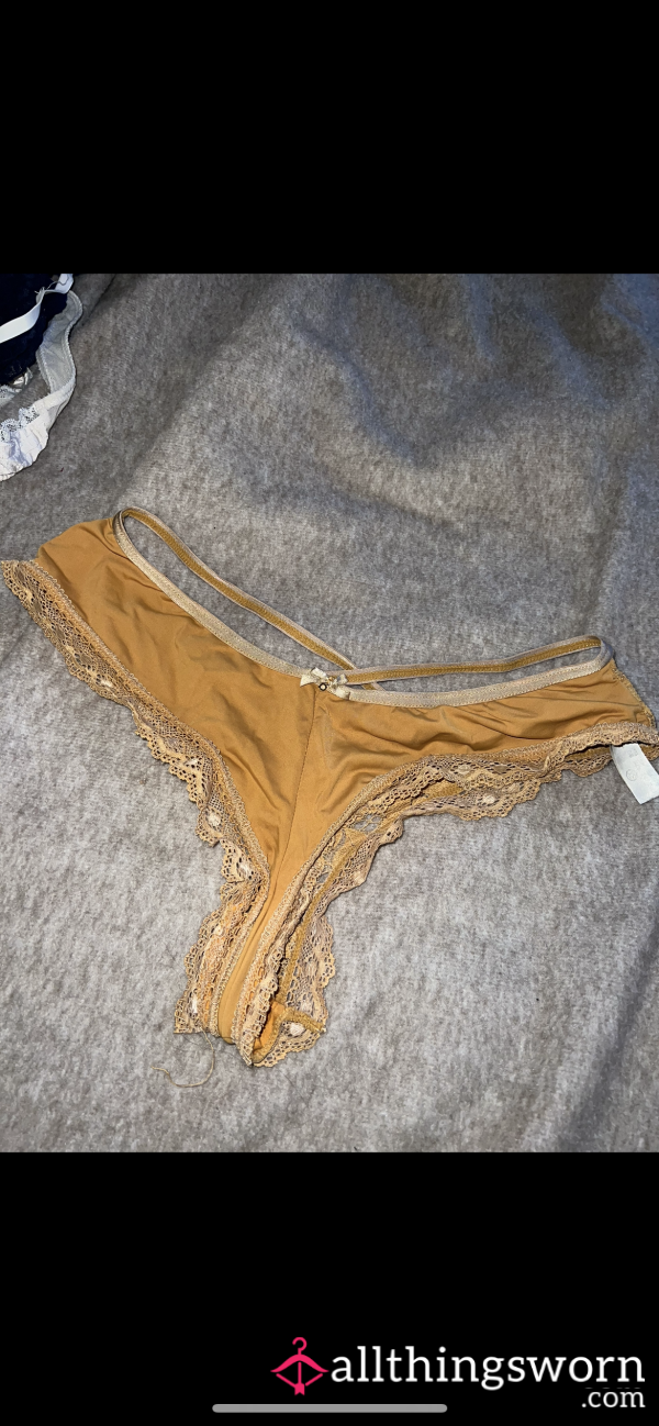 Mustard Lace Back Panties