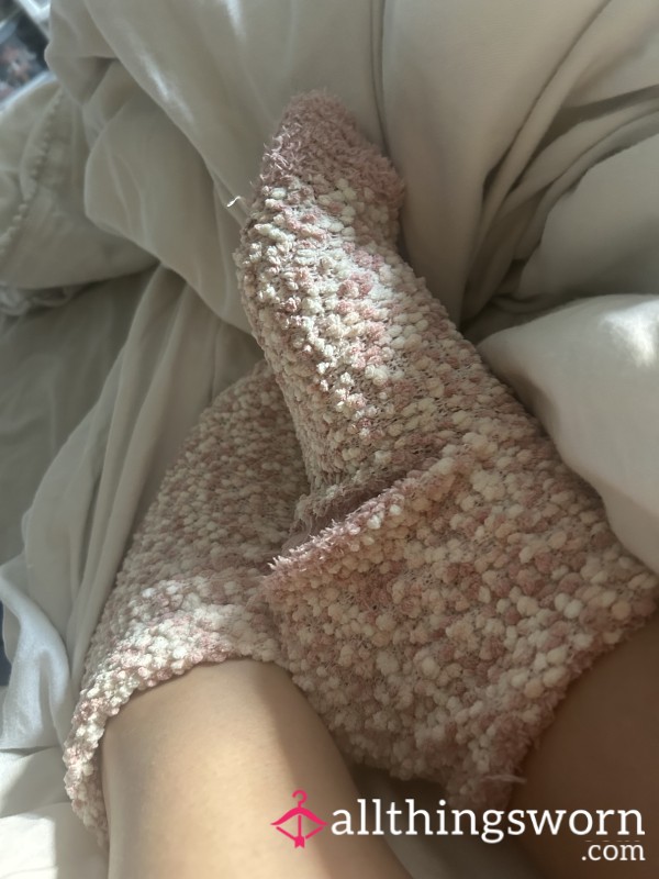 My Cute Fluffy Pink Bed Socks