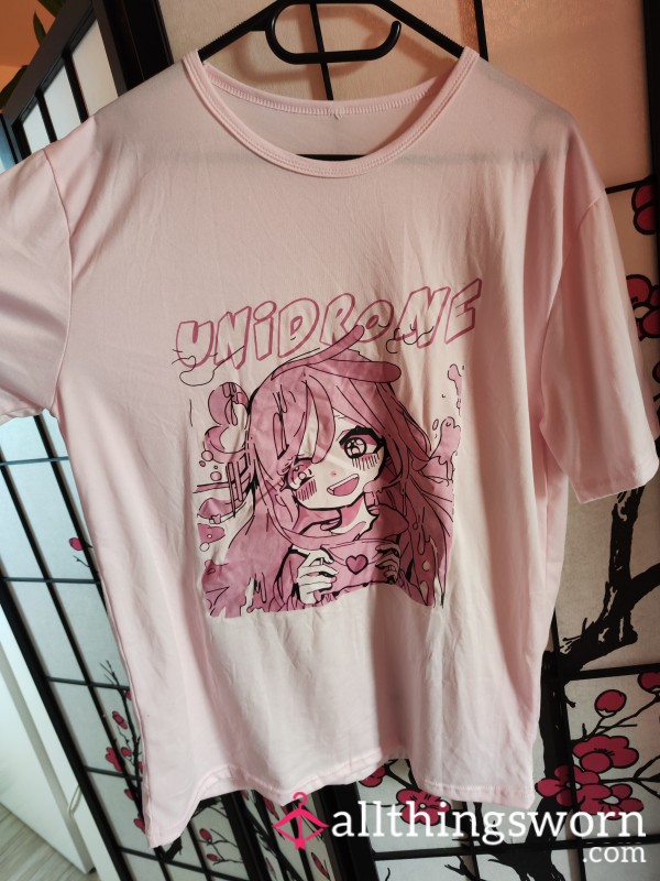 My Cute Pink Anime Shirt Oversized