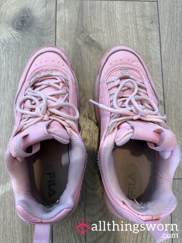 My Daily Dirty Stinky Pink Trainers ;) Free Worn Socks Too