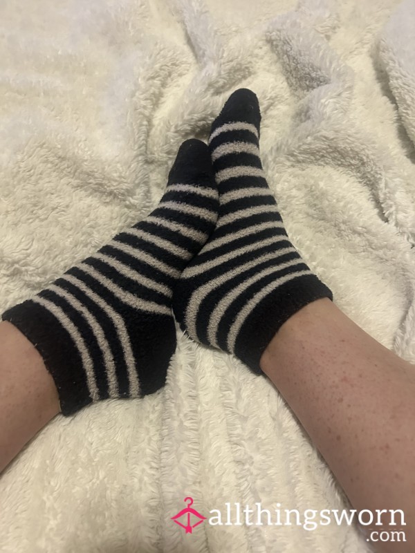 My Favorite Fuzzy Socks With Worn Marks-old