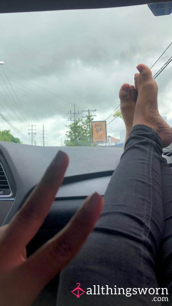 My Feet On The Car Gla**🐱❤️