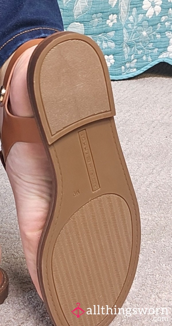 My Feet With Brown Sandals