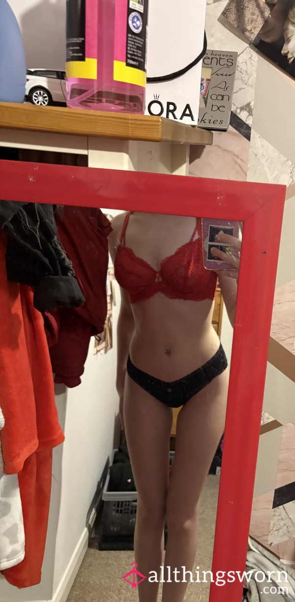 My Lacy Red Bra♥️