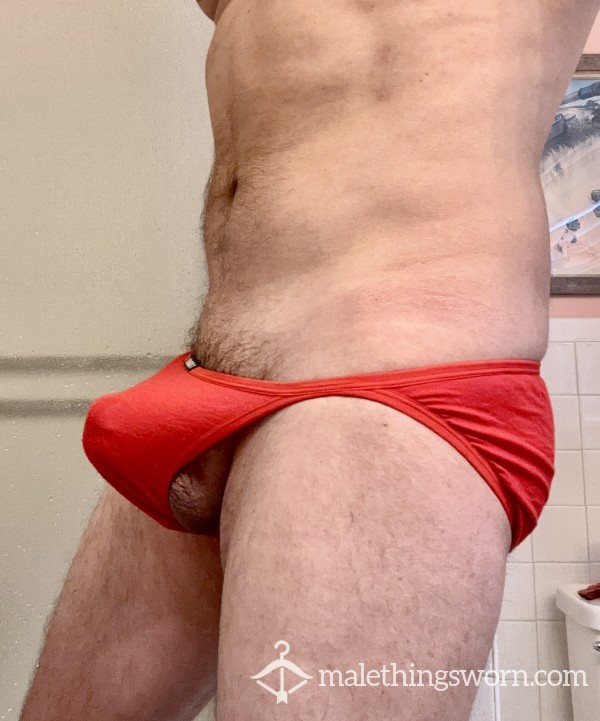 My Soft Red Manties With Some Pre-c*m