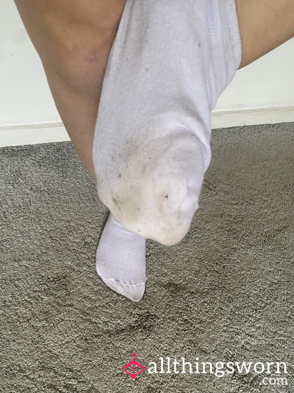 My Stinky White Socks Worn To Work For 24 Hours. Add Ons Are Extra Any Questions Just Ask😉