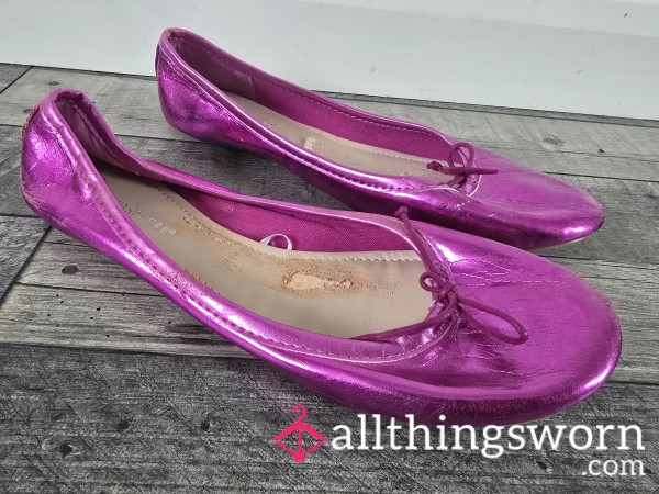 My Trashed Pink Flats - Perfect Shoes For You Foot Fetish Lovers