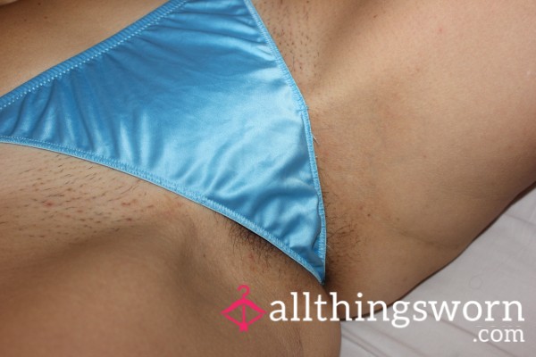 N°142 - Light Blue Satin Thong