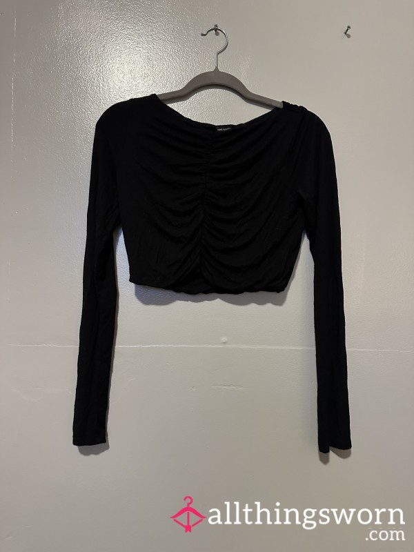 Naked Wardrobe Long Sleeve Crop Top XL