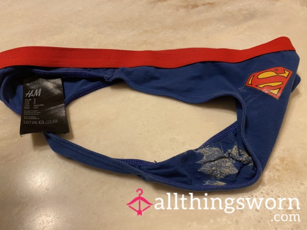 🔥 Nasty 24-Hour Worn Superman Panties – Not For The Faint Of Heart 😏 🔥