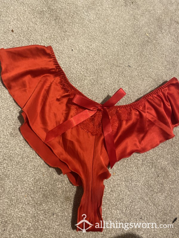 Naughty Little Silk Red Panties..