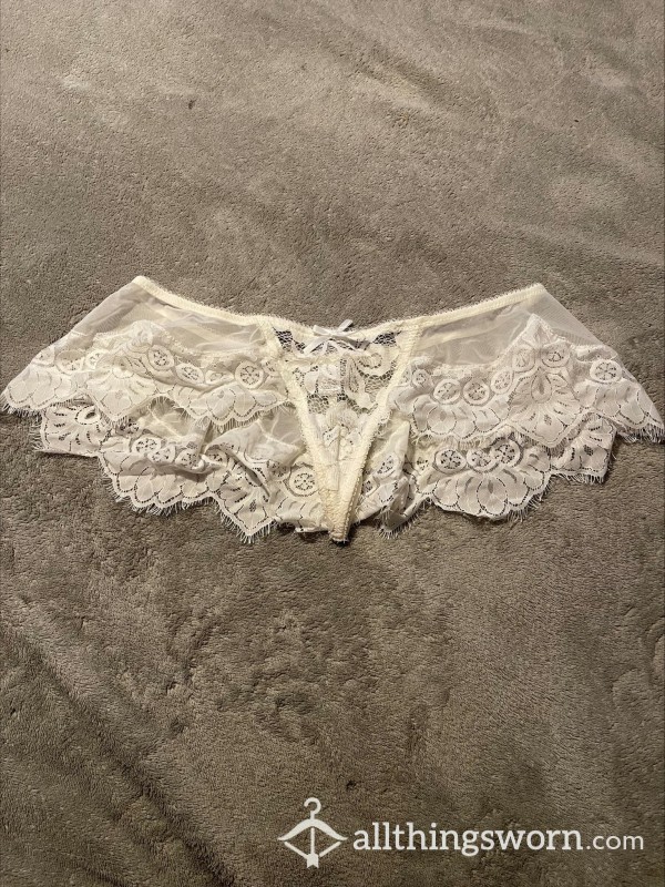 Naughty Nylon & Lace Thong