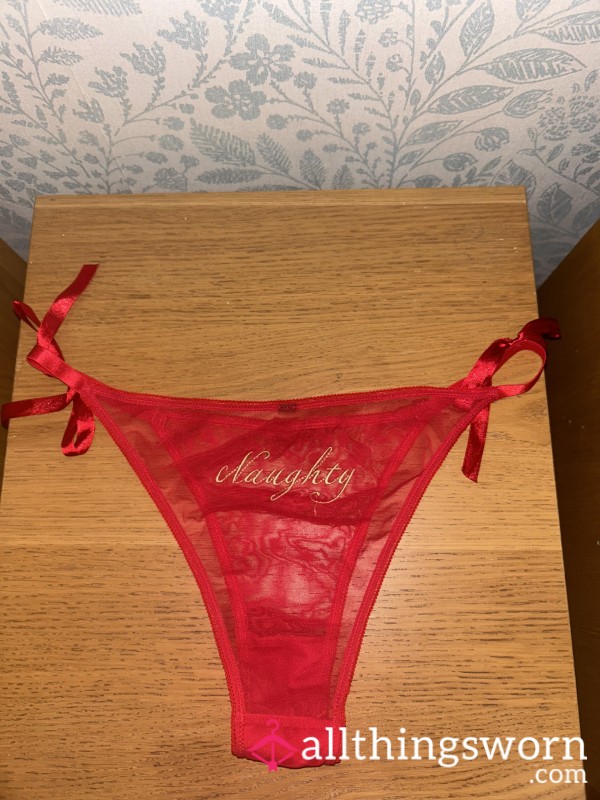 Naughty Red Mesh Panties