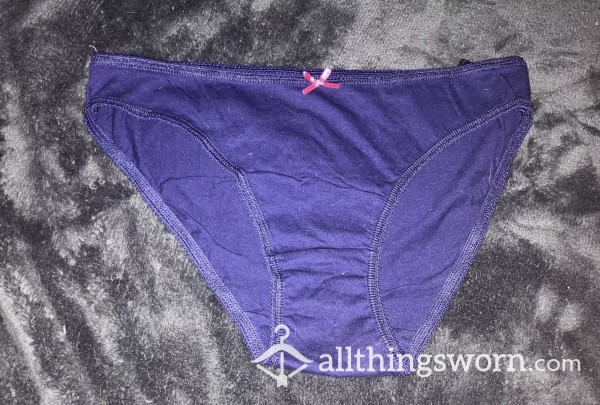 Navy Blue Briefs W/ Pink Bow! Size S! *pending