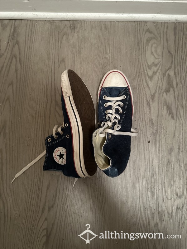 Navy Blue Converse Size 8 Womans