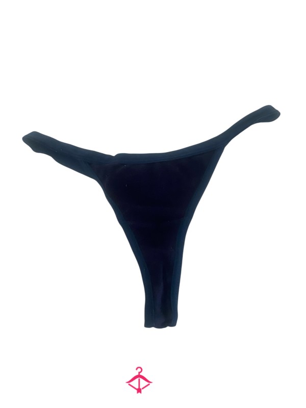 Navy Blue Cotton Worn Thong