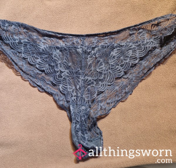 Navy Blue Lace Panties