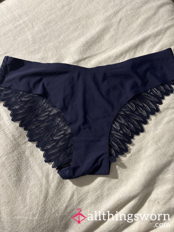 Navy Blue No Show Lace Fullback