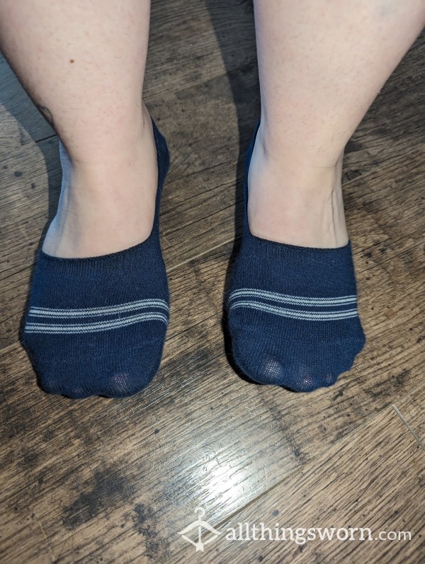 Navy Blue No Show Socks