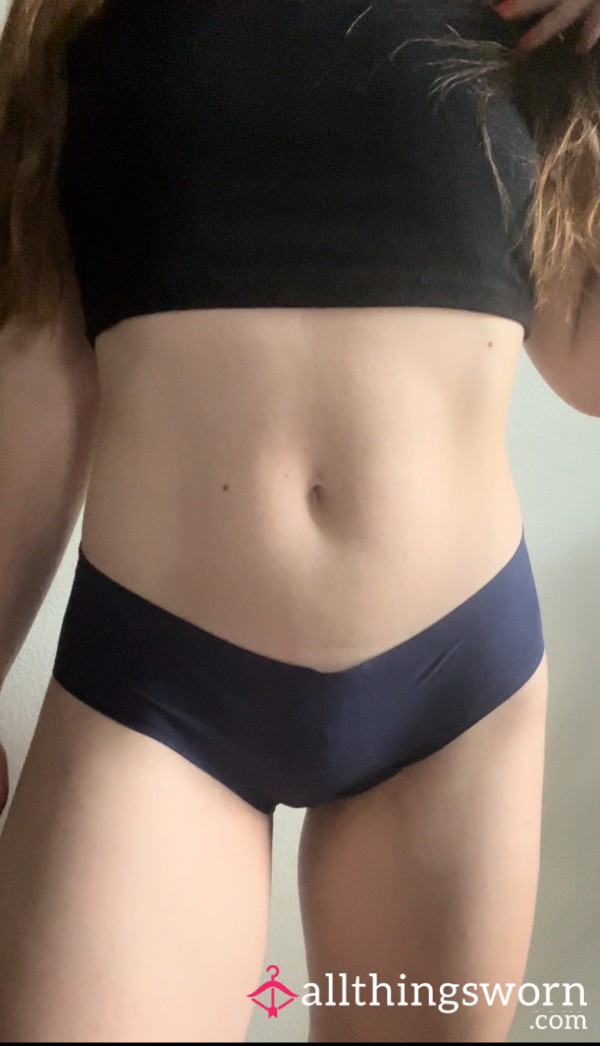 Navy Blue Silky Panties