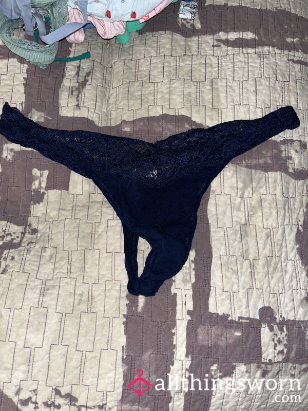 Navy Lace Victoria Secret Thong