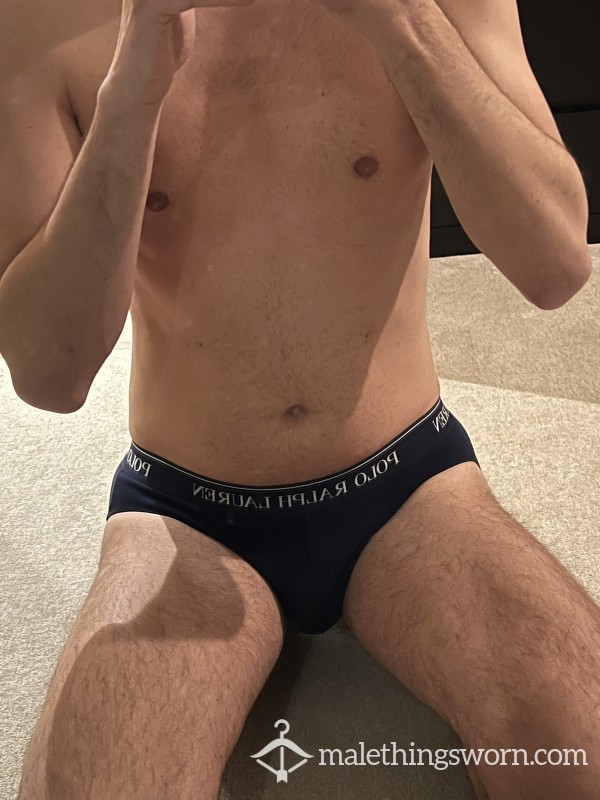 Navy Polo Briefs Large