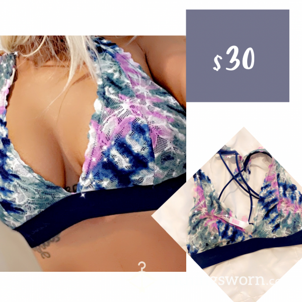 Navy Purple White And Pink VS Bra