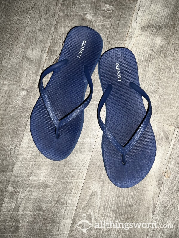 Navy Toe Marks Flipflops