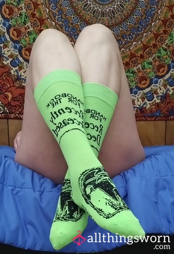 Neon Green- Handbook For The Recently Deceased Socks