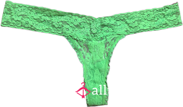 Neon Green Lace Thong