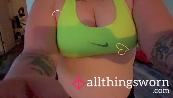 Neon Green Nike Sports Bra