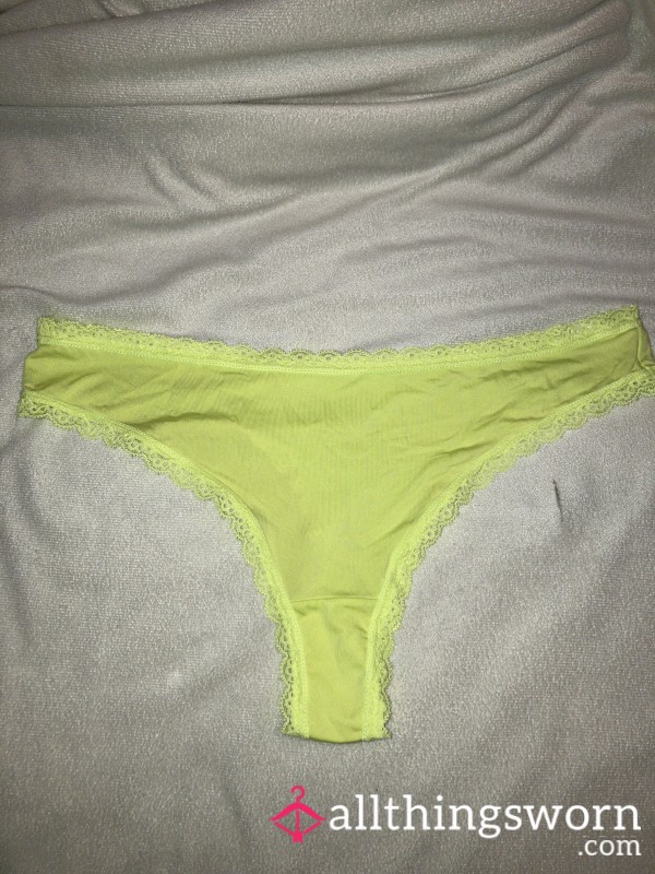 Neon Green Silky Panties