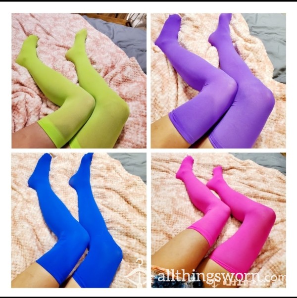 Neon Knee-High Tights