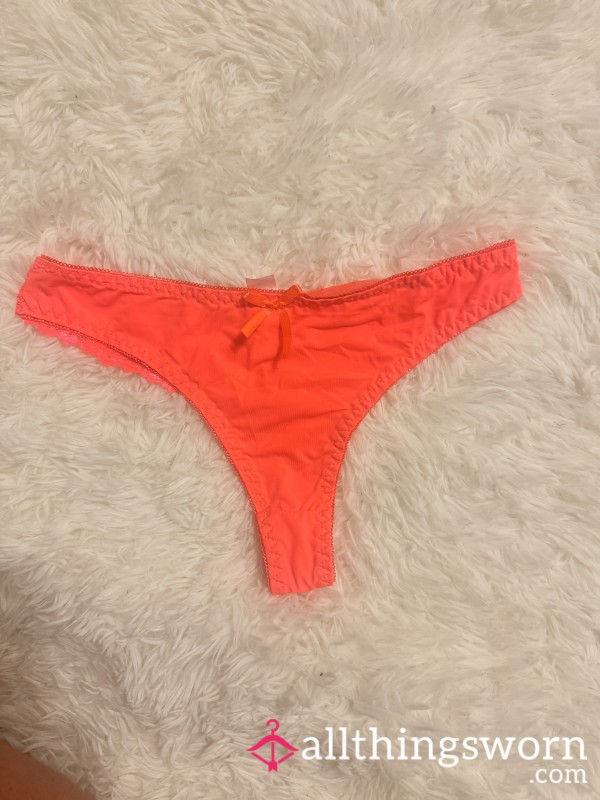 Neon Orange, Silky Thong