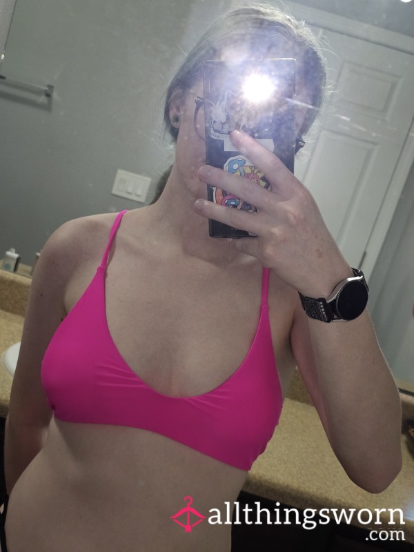 Neon Pink Bikini Top